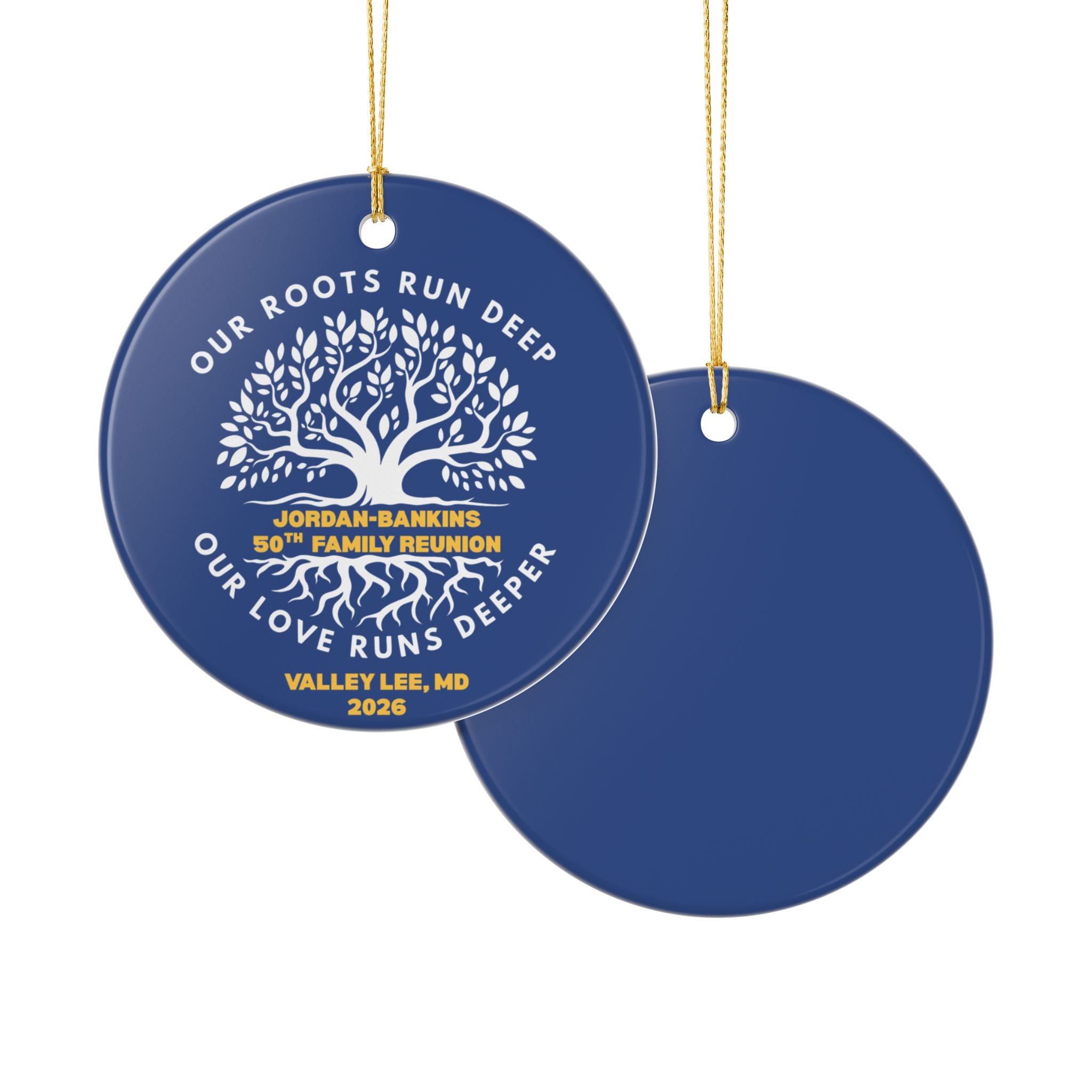 Jordan-Bankins 50th Family Reunion Ceramic Ornament - 1 piece