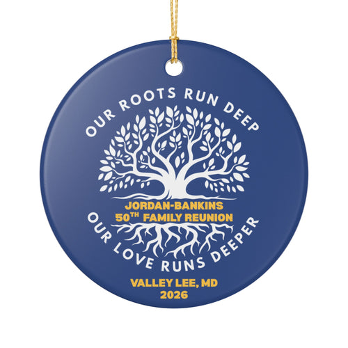 Jordan-Bankins 50th Family Reunion Ceramic Ornament - 1 piece