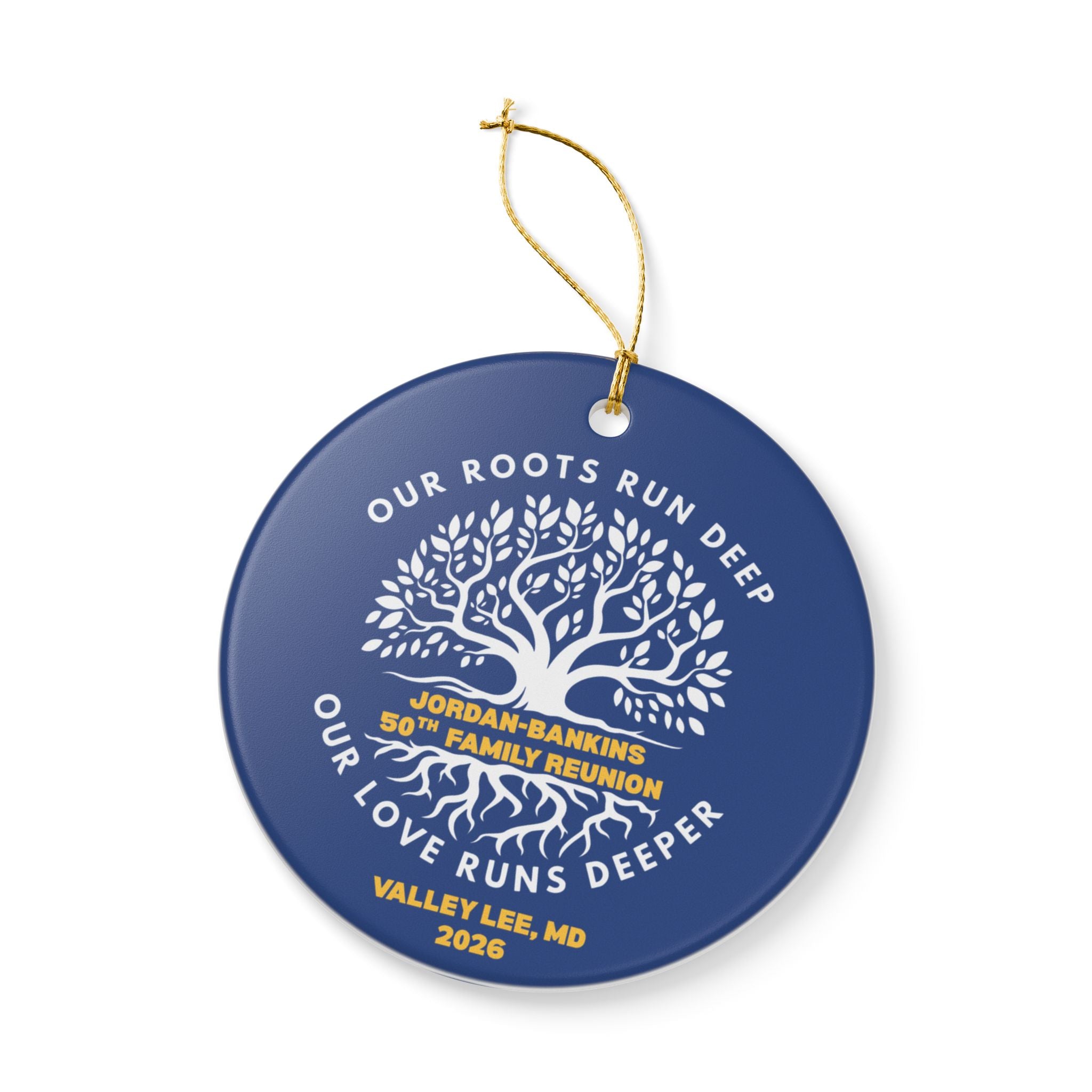 Jordan-Bankins 50th Family Reunion Ceramic Ornament - 1 piece